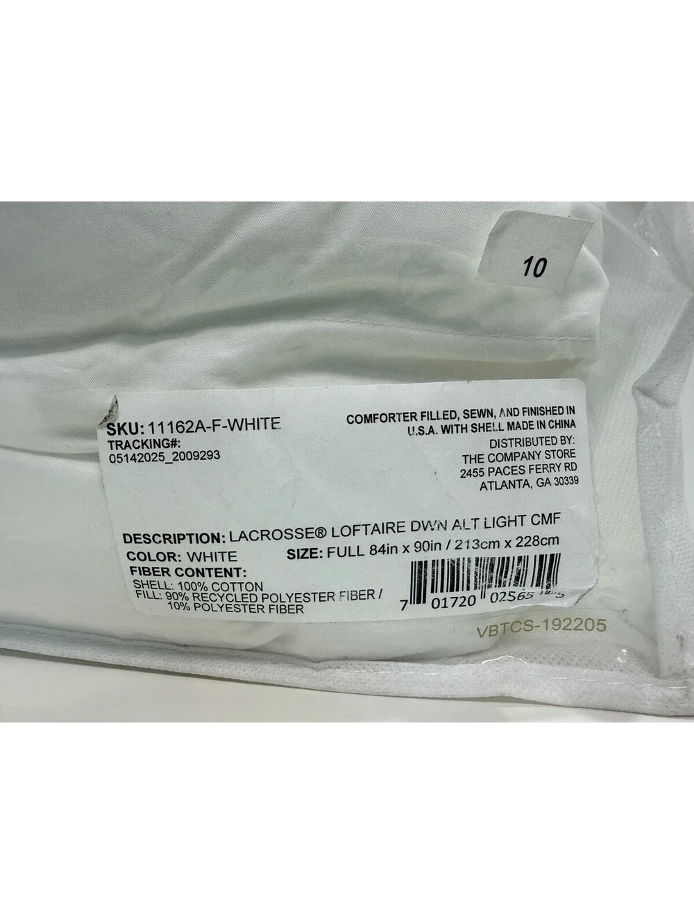 The Company Store Lacrosse Loftaire Down Alternative Light Warmth Comforter Full